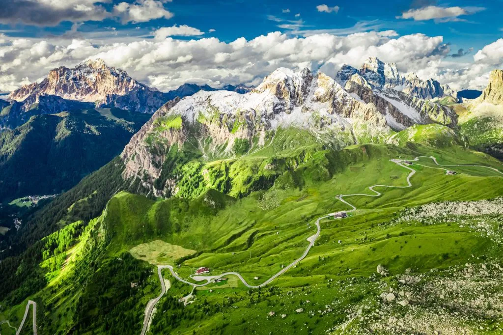 Uitzicht op de Dolomieten
